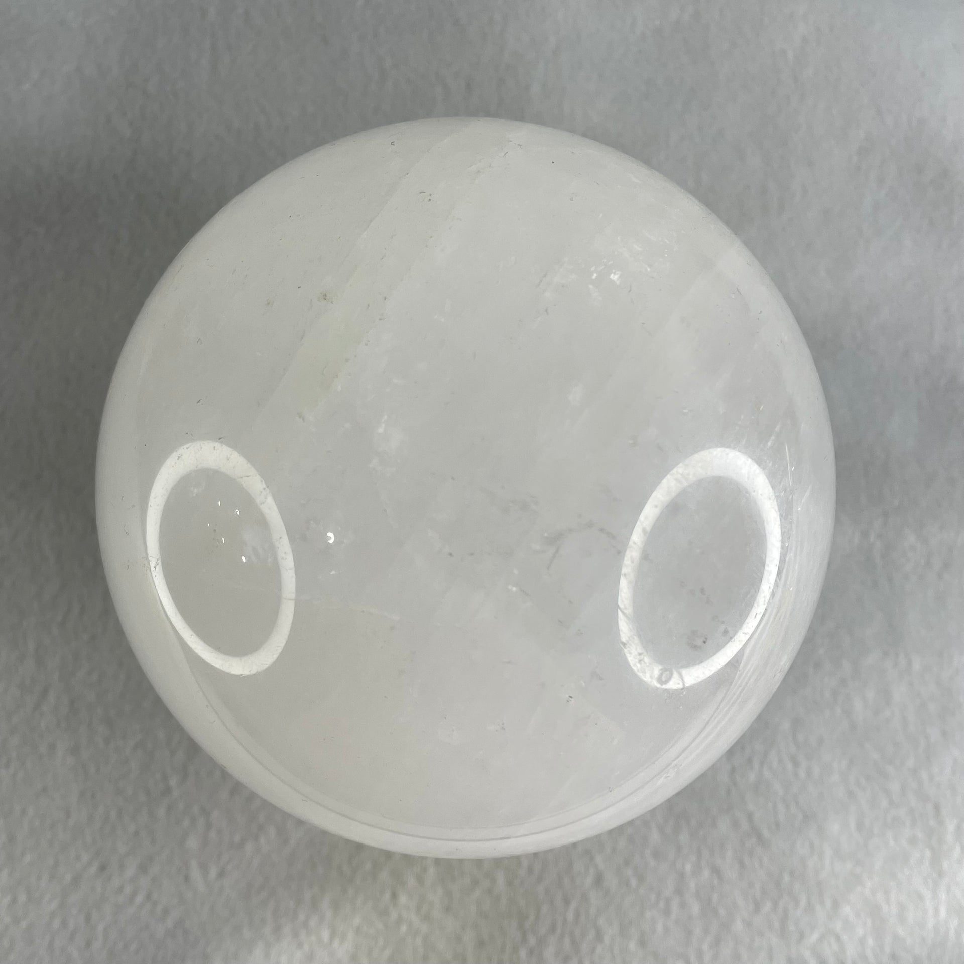 Natural Milky White Quartz Crystal Sphere Ball with Wooden Stand 1,706.3g 103.0 by 130.0mm - Huangs Jadeite and Jewelry Pte Ltd