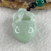 Natural Type A Green Jadeite Pixiu on Ball Pendant 15.53g 27.4 by 21.2 by 14.9mm - Huangs Jadeite and Jewelry Pte Ltd