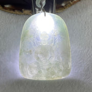 Type A Icy Light Green Jadeite Buddha Pendant 34.74g 61.3 by 48.3 by 5.5mm - Huangs Jadeite and Jewelry Pte Ltd