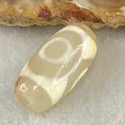 Natural Powerful Tibetan Old Oily Agate 3 Eyes Dzi Bead Heavenly Master (Tian Zhu) 三眼天诛 2.98g 20.1 by 10.2mm - Huangs Jadeite and Jewelry Pte Ltd