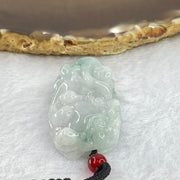 Type A Lavender Green Jadeite Pixiu Pendant 25.44g 42.1 by 24.5 by 12.5mm - Huangs Jadeite and Jewelry Pte Ltd