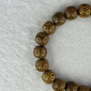 Natural Wenge Wooden Beads Bracelets 天然鸡翅木手链 9.35g 16.5cm 9.9mm 21 Beads - Huangs Jadeite and Jewelry Pte Ltd