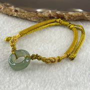 Type A Blueish Green Jadeite Ping An Kou String Bracelet 2.96g 15.1 by 6.3mm - Huangs Jadeite and Jewelry Pte Ltd