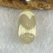 Natural Powerful Tibetan Old Oily Agate Tiger Tooth Daluo Dzi Bead Heavenly Master (Tian Zhu) 虎呀天诛 3.09g 20.2 by 10.3mm - Huangs Jadeite and Jewelry Pte Ltd