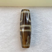 Natural Powerful Tibetan Old Oily Agate Guru Dharma Hat Dzi Bead Heavenly Master (Tian Zhu) 莲师法帽天珠 16.33g 48.2 by 14.8mm - Huangs Jadeite and Jewelry Pte Ltd