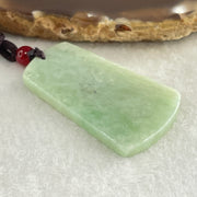 Natural Type A Green Jadeite Wu Shi Pai Pendant 14.53g 43.5 by 25.9 by 4.0mm - Huangs Jadeite and Jewelry Pte Ltd