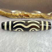 Natural Powerful Tibetan Old Oily Agate Zha Ji La Mu Female Cai Shen Bead Heavenly Master (Tian Zhu) 扎吉拉木女财神天珠 15.59g 58.0 by 13.2mm - Huangs Jadeite and Jewelry Pte Ltd