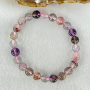 Above Average Grade Natural Super 7 Crystal Beads Bracelet 天然超级七水晶珠手链 14.99g 15cm 8.1mm 24 Beads - Huangs Jadeite and Jewelry Pte Ltd