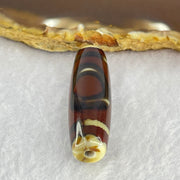 Natural Powerful Tibetan Old Oily Agate Sky Door Serenity 1 Eye Dzi Bead Heavenly Master (Tian Zhu) 一眼天诛 8.45g 37.6 by 12.0mm - Huangs Jadeite and Jewelry Pte Ltd