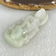 Type A Faint Green Lavender Jadeite Guan Yin Pendant 37.10g 61.8 by 28.3 by 14.3mm - Huangs Jadeite and Jewelry Pte Ltd