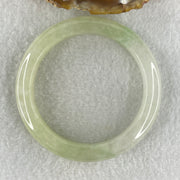 Rare Type A Natural Semi Icy Jelly Light Green with Faint Lavender Jadeite Bangle 44.21g Inner Diameter 50.6mm 10.8 by 8.2mm (Perfect) - Huangs Jadeite and Jewelry Pte Ltd