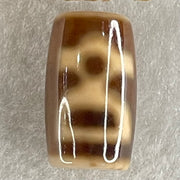 Natural Powerful Tibetan Old Oily Agate Double Cai Shen Dzi Bead Heavenly Master (Tian Zhu) 双财神长天珠 4.85g 19.9 by 11.8mm - Huangs Jadeite and Jewelry Pte Ltd