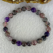 Natural Super 7 Beads Bracelet 15.09g 15cm 7.9mm 25 Beads - Huangs Jadeite and Jewelry Pte Ltd