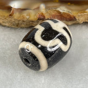 Natural Powerful Tibetan Old Oily Agate Double Bodhi Tree Dzi Bead Heavenly Master (Tian Zhu) 菩提树天珠 5.00g 17.9 by 13.5mm - Huangs Jadeite and Jewelry Pte Ltd