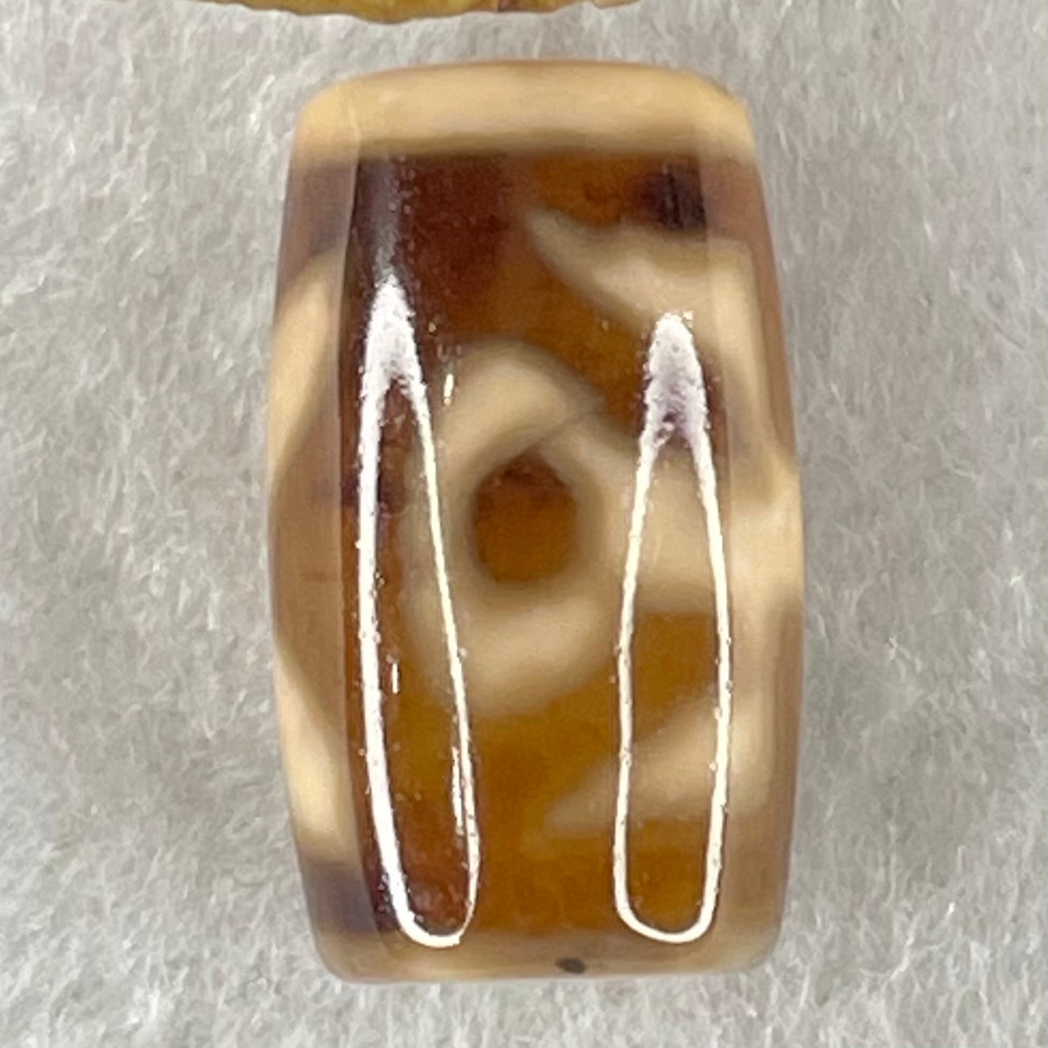 Natural Powerful Tibetan Old Oily Agate Patina Guiren Tairen Human Dzi Bead Totem Amulet Heavenly Master (Tian Zhu) 贵人天诛 4.74g 19.7 by 11.7mm - Huangs Jadeite and Jewelry Pte Ltd