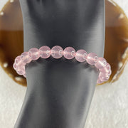 Natural Rose Quartz Beads Bracelet 15.99g 16cm 7.9mm 25 Beads - Huangs Jadeite and Jewelry Pte Ltd
