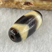 Natural Powerful Tibetan Old Oily Agate Tiger Tooth Daluo Dzi Bead Heavenly Master (Tian Zhu) 虎呀天诛 3.04g 19.9 by 10.1mm - Huangs Jadeite and Jewelry Pte Ltd