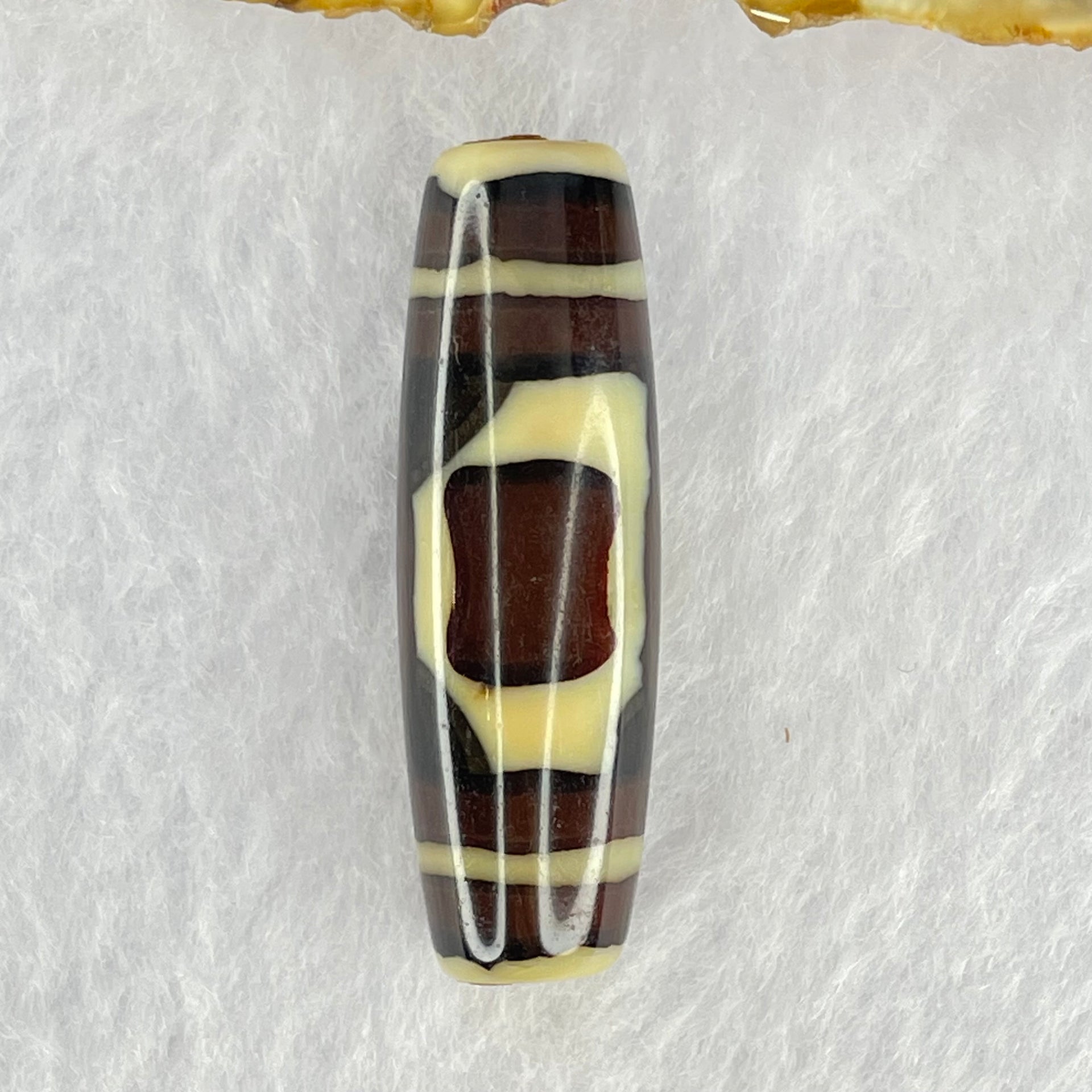 Natural Powerful Tibetan Old Oily Agate Sky Door Serenity 1 Eye Dzi Bead Heavenly Master (Tian Zhu) 一眼天诛 8.78g 38.0 by 12.1mm - Huangs Jadeite and Jewelry Pte Ltd