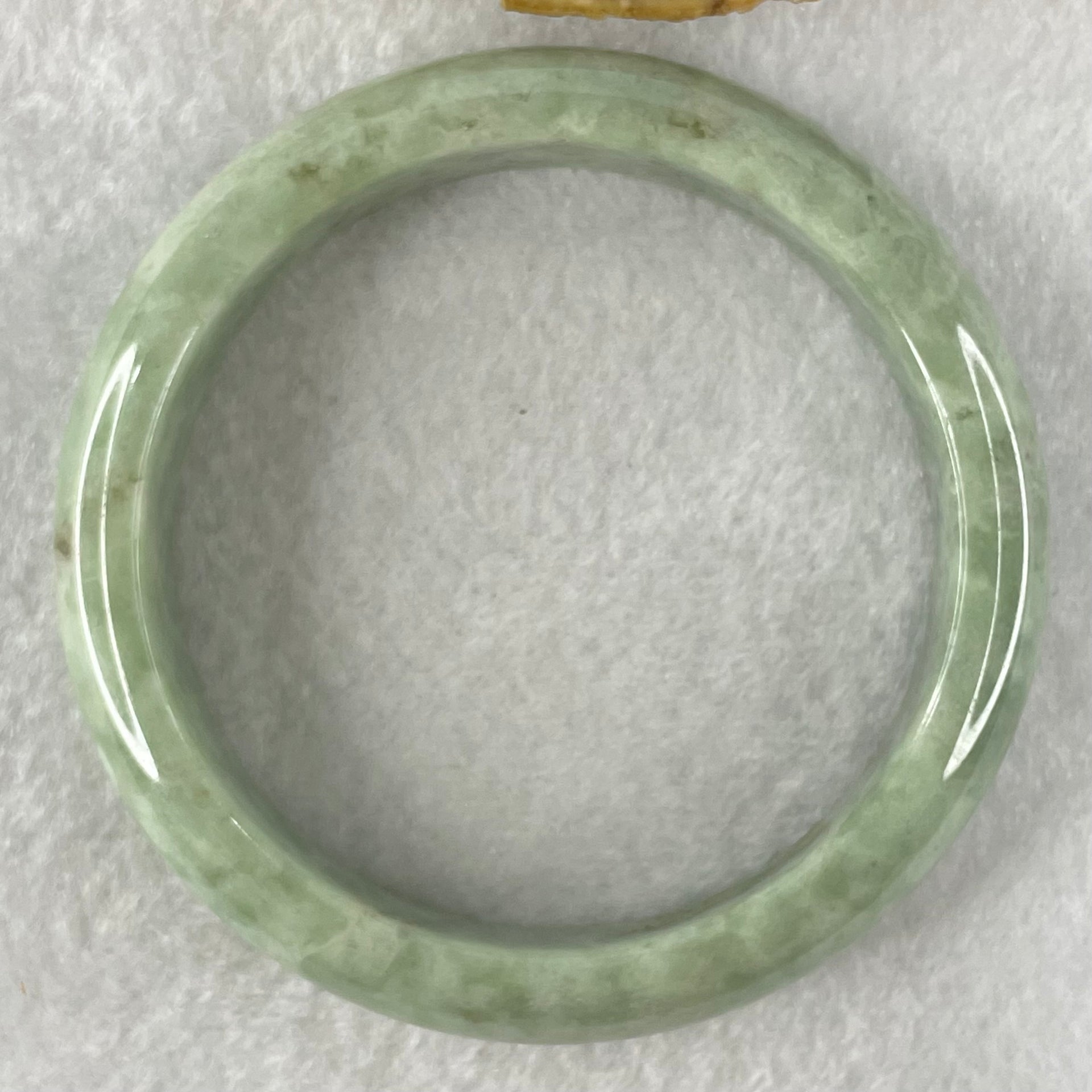Type A Green Dou Qing Jadeite Bangle 54.06g Internal Diameter 56.8mm 13.4 by 7.7mm (Slight Internal Line) - Huangs Jadeite and Jewelry Pte Ltd