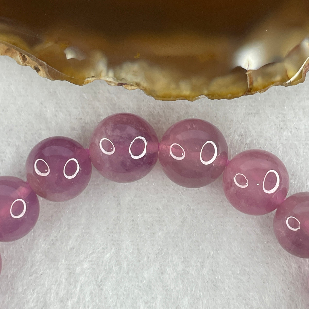 Special Series Natural Star Rose Quartz Bead Bracelet | Luminous Asterism Gemstone Stretch Bracelet (27.62g | 16cm | 10.8mm Beads | 19 Beads)