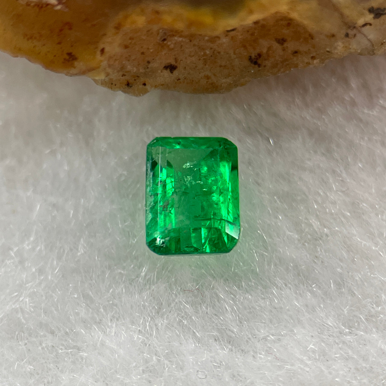 Natural Colombia Green Emerald (Beryl) Cut-Cornered Rectangular step cut 0.60ct 6.2 by 4.5 by 2.9mm - Huangs Jadeite and Jewelry Pte Ltd