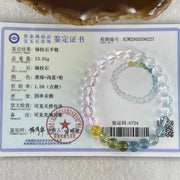 Very Very High Grade Transparent Natural Morganite Beryl Beads Bracelet 13.01g 15cm 7.4mm 26 Beads - Huangs Jadeite and Jewelry Pte Ltd