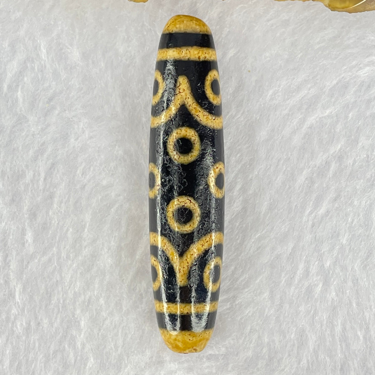 Natural Powerful Tibetan Old Oily Dark and Light Brown Agate 15 Eyes Dzi Bead Heavenly Master (Tian Zhu) 十五眼天诛 14.65g 58.1 by 13.0mm - Huangs Jadeite and Jewelry Pte Ltd