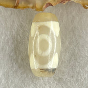 Natural Powerful Tibetan Old Oily Agate 3 Eyes Dzi Bead Heavenly Master (Tian Zhu) 三眼天诛 2.91g 20.1 by 10.1mm - Huangs Jadeite and Jewelry Pte Ltd