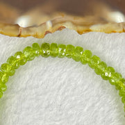 Natural Faceted Peridot Beads Bracelet 天然绿橄榄石手链 10.58g 16cm 5.7mm 58 Beads - Huangs Jadeite and Jewelry Pte Ltd