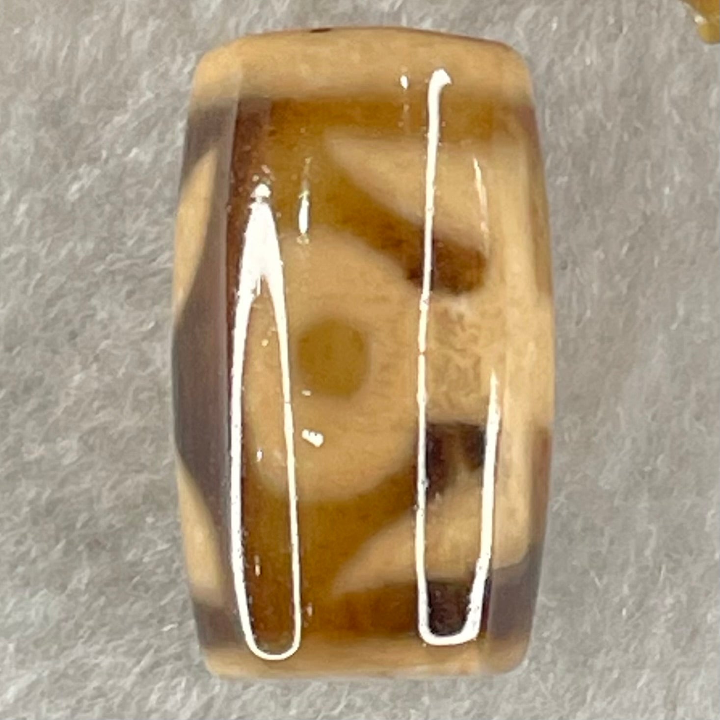 Natural Powerful Tibetan Old Oily Agate Patina Guiren Tairen Human Dzi Bead Totem Amulet Heavenly Master (Tian Zhu) 贵人天诛 4.84g 19.7 by 11.8mm - Huangs Jadeite and Jewelry Pte Ltd