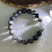 Good Grade Natural Grey Rabbit Hair Rutilated Quartz Beads Bracelet 31.20g 17cm 10.8mm 19 Beads - Huangs Jadeite and Jewelry Pte Ltd