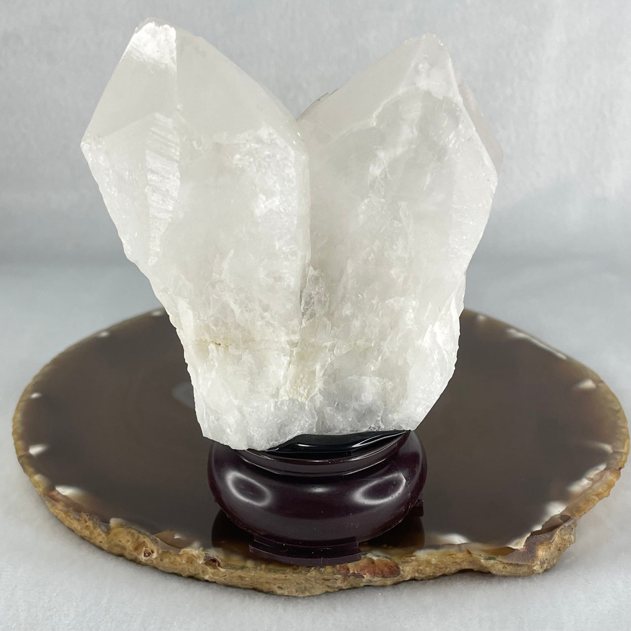 Natural Milky White Quartz Display 338.24g 76.4 by 47.9 by 107.5mm - Huangs Jadeite and Jewelry Pte Ltd