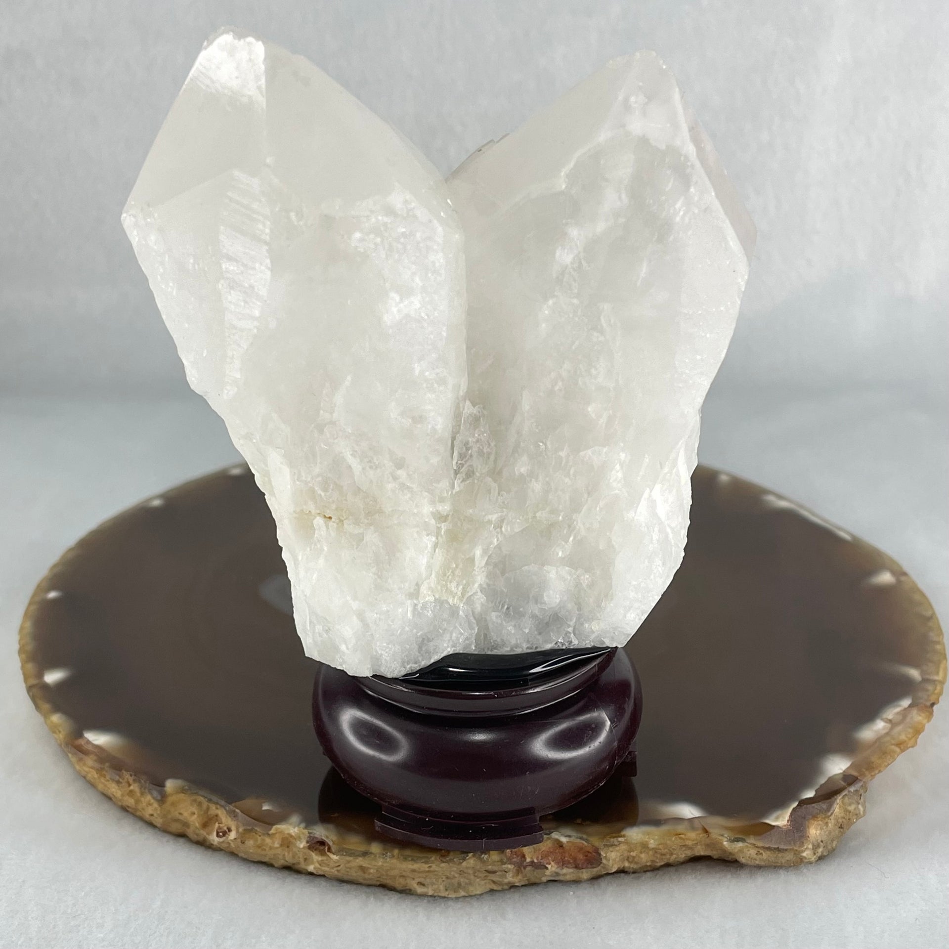 Natural Milky White Quartz Display 338.24g 76.4 by 47.9 by 107.5mm - Huangs Jadeite and Jewelry Pte Ltd