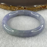 Type A Natural Deep Intense Lavender Jadeite Bangle 35.63g Inner Diameter 50.7mm 9.8 by 7.5mm (Slight Internal Lines) - Huangs Jadeite and Jewelry Pte Ltd