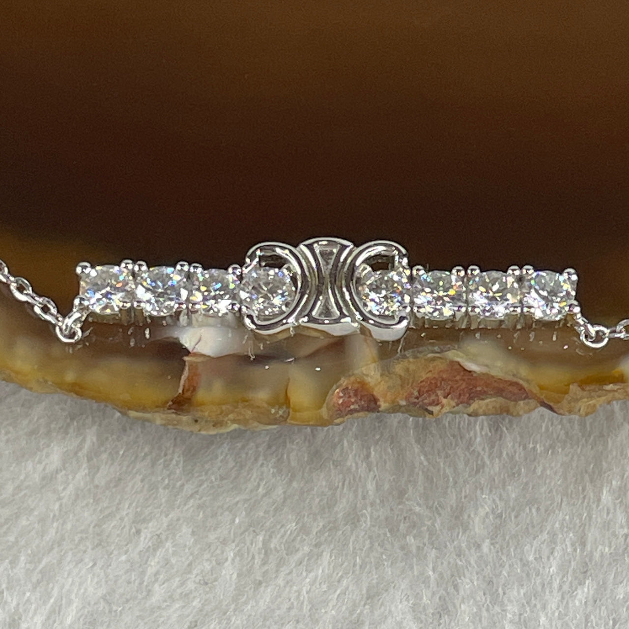 0.15Ct Colourless Round Brilliant Diameter 3.25mm VVS1 Excellent Cut Moissanite Excellent Polish Excellent Symmetry None Florescence in S925 Sliver Necklace Length 40-45cm GRA 321965972