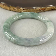 Type A Light Green with Green piao Hua Floral Jadeite Bangle 54.80g Inner Diameter 55.9mm 10.2 by 10.6mm (Internal Lines) - Huangs Jadeite and Jewelry Pte Ltd