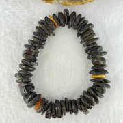 Natural Blood with Butterscotch Amber Irregular Beads Bracelet 23.06g 18.5cm 14.9 by 11.6 by 6.1 to 12.0 by 11.0 by 2.7mm 56pcs - Huangs Jadeite and Jewelry Pte Ltd