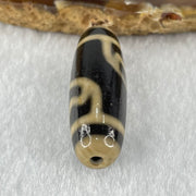 Natural Powerful Tibetan Old Oily Agate Double Lotus Flower Dzi Bead Heavenly Master (Tian Zhu) 双莲花天珠 8.55g 37.8 by 12.1mm - Huangs Jadeite and Jewelry Pte Ltd