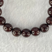 Natural Blood Rosewood Beads Bracelet 天然血檀手链 10.41g 17cm 10.5mm 19 Beads - Huangs Jadeite and Jewelry Pte Ltd