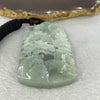 Type Jelly A Green with Piao Hua Jadeite Shan Shui with Benefactor 81.42g 74.0 by 41.9 by 12.6 mm - Huangs Jadeite and Jewelry Pte Ltd