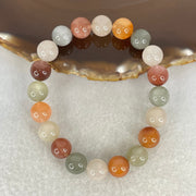 Above Average Grade Natural Muti Colour Rabbit Hair Rutilated Quartz Beads Bracelet 25.24g 16.5mm 9.9mm 20 Beads - Huangs Jadeite and Jewelry Pte Ltd