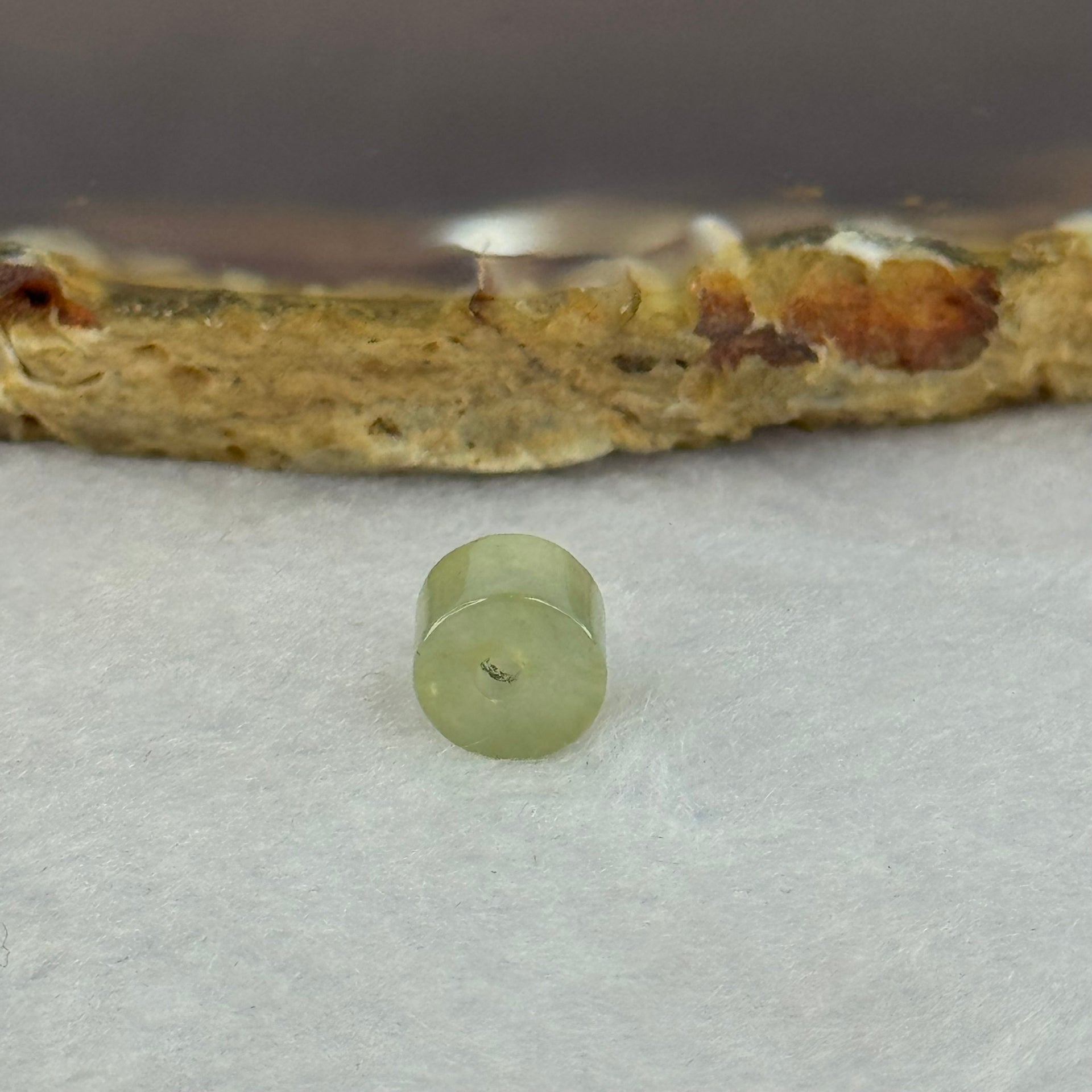 Type A ICY Green Jadeite Bracelet Charm 0.65g 7.4 by 5.1mm - Huangs Jadeite and Jewelry Pte Ltd