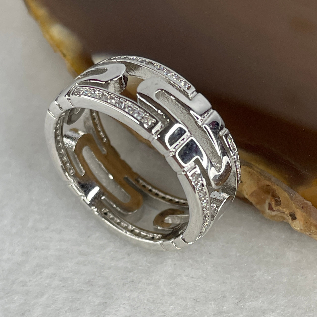 Natural Colorless Moissanite Solitaire Statement Ring | Solid S925 Sterling Silver | US Size 8.8 (HK 19.6) | 8.5mm Six-Prong "Imperial Crown" Classic Luxury Engagement & Signature Ring (6.20g)