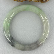 Type A Green Lavender with Grey Wuji Patches Jadeite Bangle Internal Diameter 59.7mm 90.66g 13.5 by 11.6mm (Slight Internal Lines) - Huangs Jadeite and Jewelry Pte Ltd