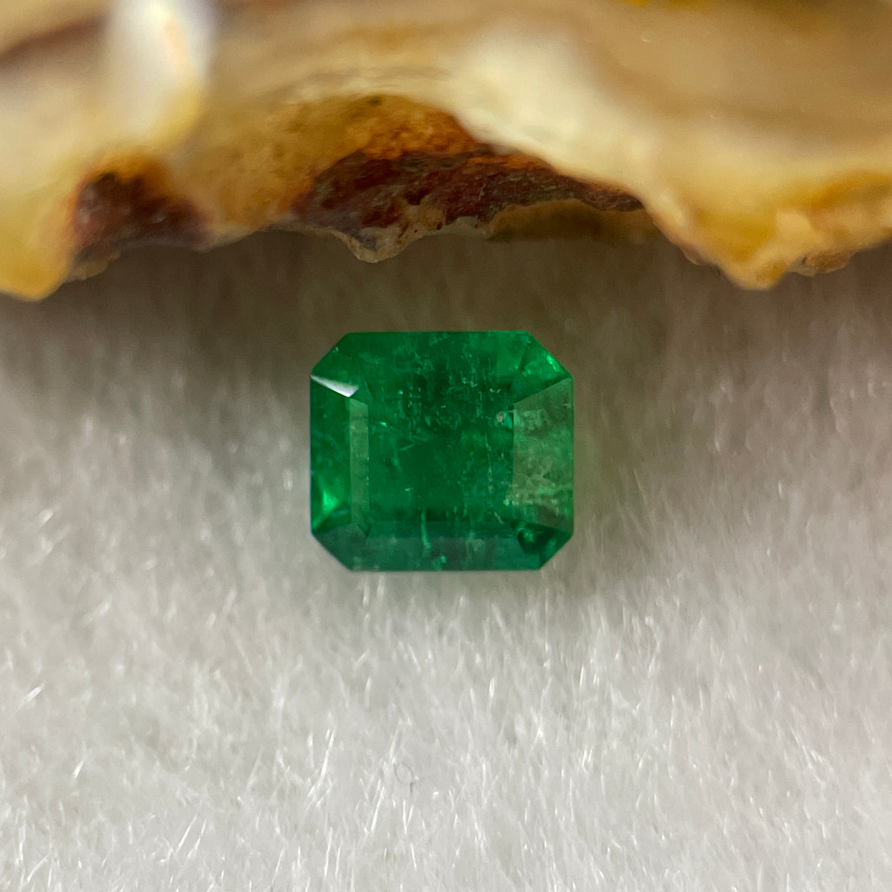 Natural Colombia Green Emerald (Beryl) Cut-Cornered Rectangular step cut 0.71ct 5.3 by 4.9 by 3.7mm - Huangs Jadeite and Jewelry Pte Ltd