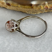 Good Grade Natural Red Phantom Quartz Ring in S925 Sliver 2.22g 7.5mm (Adjustable Size) - Huangs Jadeite and Jewelry Pte Ltd
