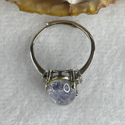 Good Grade Natural Blue Rabbit Hair Rutilated in S925 Sliver 3.27g 13.5 by 9.0 by 6.5mm (Adjustable Size) - Huangs Jadeite and Jewelry Pte Ltd