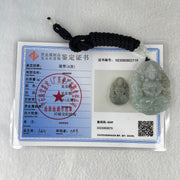 Type A Light Green Lavender Jadeite Guan Yin Tara Pendant 32.80g 45.8 by 32.8 by 11.5mm - Huangs Jadeite and Jewelry Pte Ltd