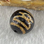 Natural Powerful Tibetan Old Oily Agate 2 Cai Shen Dzi Bead Heavenly Master (Tian Zhu) 1.34g 9.9 by 10.1mm - Huangs Jadeite and Jewelry Pte Ltd