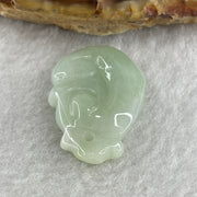 Natural Type A Green Jadeite Ruyi Pendant Charm 4.73g 25.5 by 18.3 by 5.9mm - Huangs Jadeite and Jewelry Pte Ltd